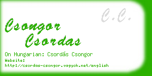 csongor csordas business card